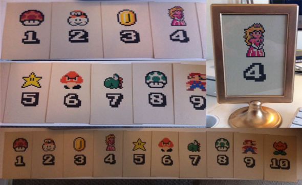 Off beat Geek weddings? : wedding Mariotablenumbers