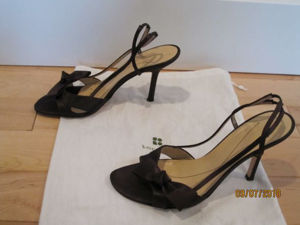 Kate Spade Chocolate Lover sz. 7.5 : wedding kate spade lover satin brown chocolate shoe bridesmaids shoes IMG 0549