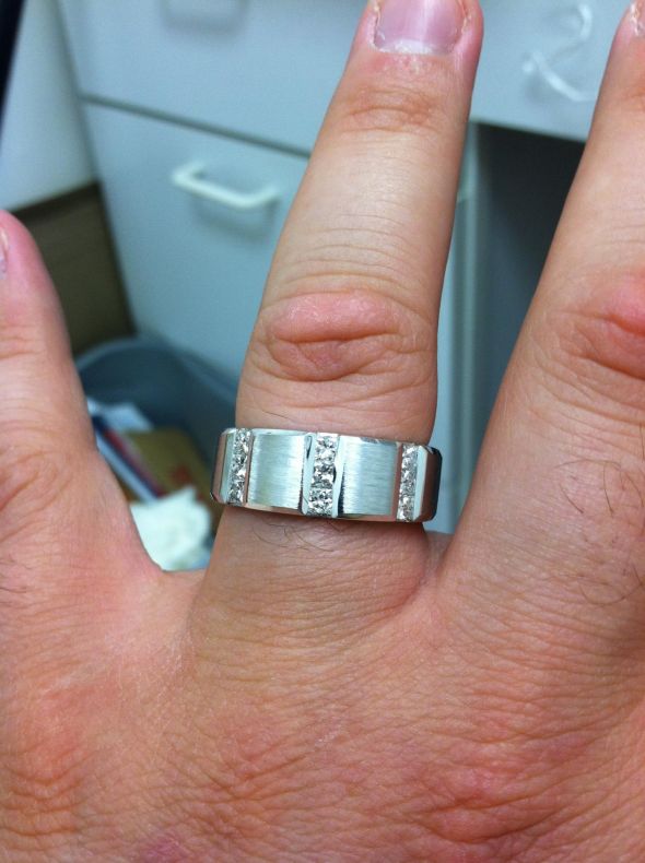 Show me your Man's ring! :  wedding wedding band fiance groom Jeff