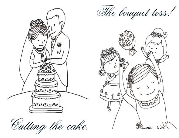 kiddie activity book! :  wedding kids coloring activity book Cover75