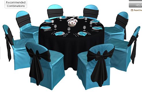 napkin color wedding napkin table table cloth blue black Table Setting