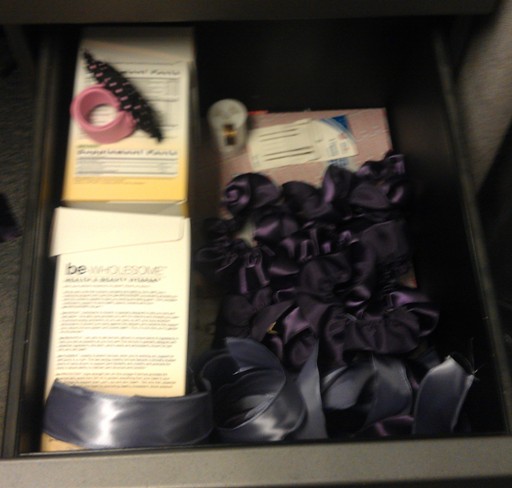 NWR - What do you keep in your desk at work? :  wedding nwr work desk Bottom Drawer