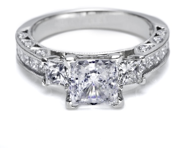 Would it be weird to have color gemstones in the wedding band but not the ering? : wedding My Ring Front