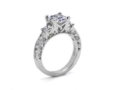 Would it be weird to have color gemstones in the wedding band but not the ering? : wedding My Ring Side