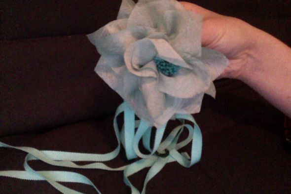 J. Crew Turquoise Silk Chiffon Flower Sash/Belt- perfect for bride or bridesmaid :  wedding teal blue bridesmaids bouquet ceremony dress diy Photo On 12 31 11 At 11.11 AM