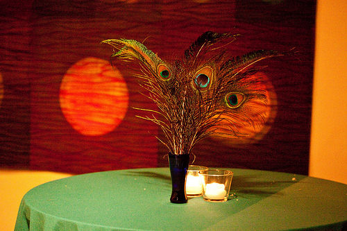 Opinions on centerpiece ideas!! pic heavy. :  wedding centerpieces unique Feathercenterpiece