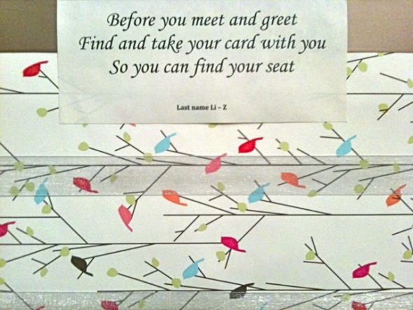 Escort card display canvas board :  wedding escort card ribbon reception diy gold green white ivory silver inspiration Board1
