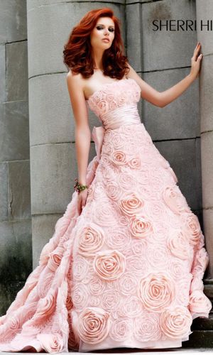 Okay so it is technically a prom dress.. but it has a train. Whatcha think? : wedding pink Sherrihillpinka