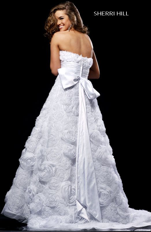Okay so it is technically a prom dress.. but it has a train. Whatcha think? : wedding pink Sherrihillwhite2