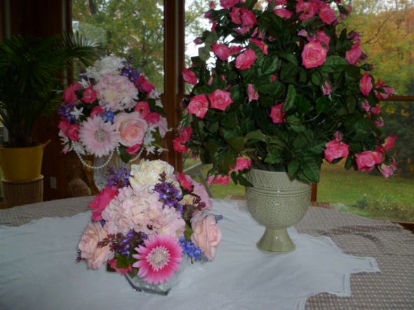 14 Wedding and Reception Elegant Silk Flower Centerpieces and Arrangements