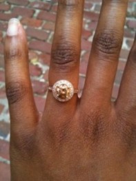 Rose gold on darker skin tones (POST PICS) :  wedding rose gold My Ring