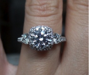 Need Input- Cushion Cut Ring Design! :  wedding cushion cushion cut halo Real 