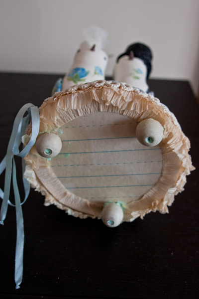 Ann Wood Bird Bride and Groom Cake Topper $100 :  wedding details cake topper birds ann wood decor sale blue white IMG 0243