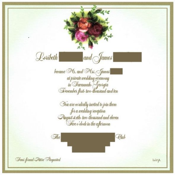 Wedding Reception Invitation Wording Samples 3 Image