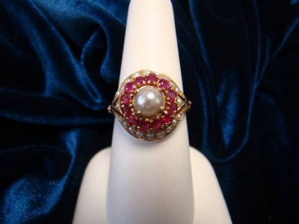 ruby and pearl rings? :  wedding ZAA9830s43400i218102