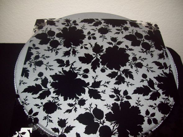 Clear/Black Scrapbook Paper Wrapped Glass : wedding black white flowers diy reception 193