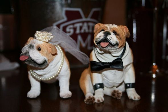 Bulldogs for Groom's cake table!