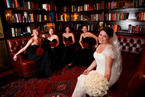 Anyone else having red/black/silver as their wedding colors? : wedding wedding colors black silver red Bridesmaids