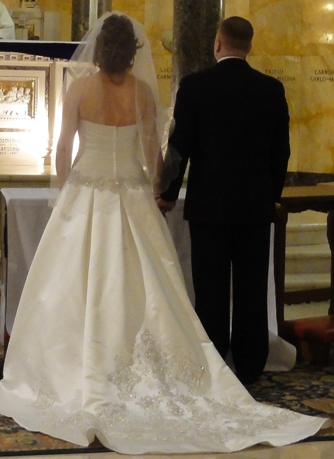 Did you have an all-satin or all-silk wedding dress?  Please post it! :  wedding satin silk dress Wedding 047
