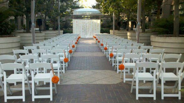 Pomander Balls :  wedding pomander ball kissing ball orange Ceremony Site 1