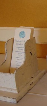 Vintage/Shabby Chic Items for sale :  wedding mr mrs 2 vintage aged white ivory Program Box