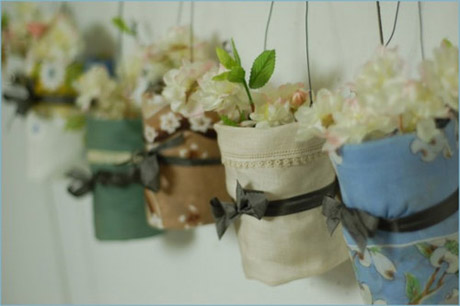 Aisle Inspiration wedding church decor inspiration puffs jars flowers 