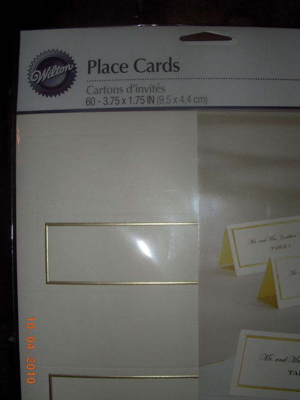 gold and ivory Wilton place cards 5 packs of 60 3 per pack Misc