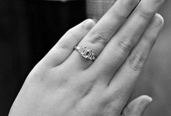 carat size for 3 stone :  wedding 3 stone 1 carat size center stone princess cut DSC 0560 Ring On My Finger