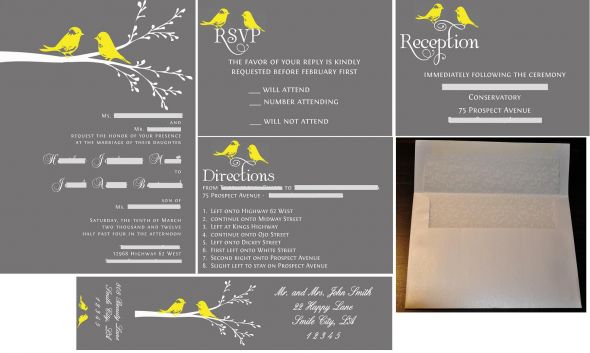 Show me your invitations!! :  wedding Final Invitations Together Blocked Out