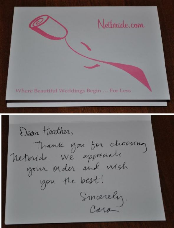 Netbride.com Thank you note! :  wedding netbride thank you netbridecom Netbride Card