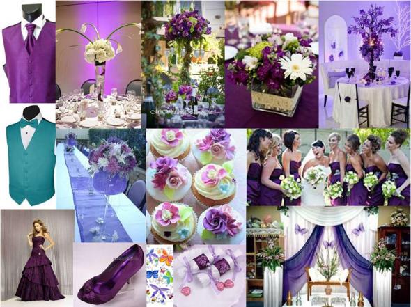 purple pink and turquoise wedding pictures