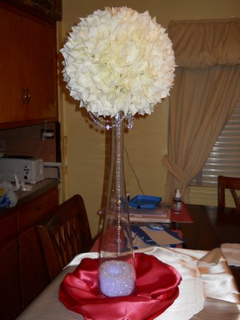 updated My CenterpieceWITH bling wedding flowers diy reception 