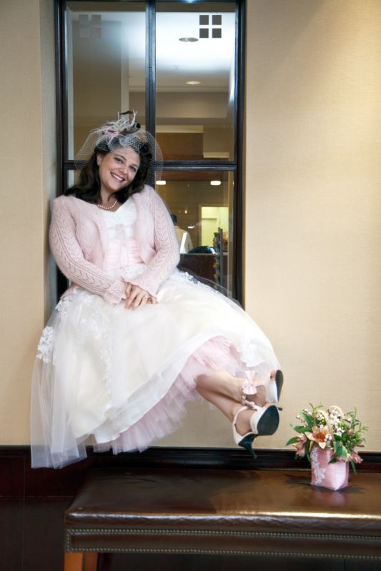 Short dresses... can I see?? :  wedding short dress Bride Frame Feet Up Small 