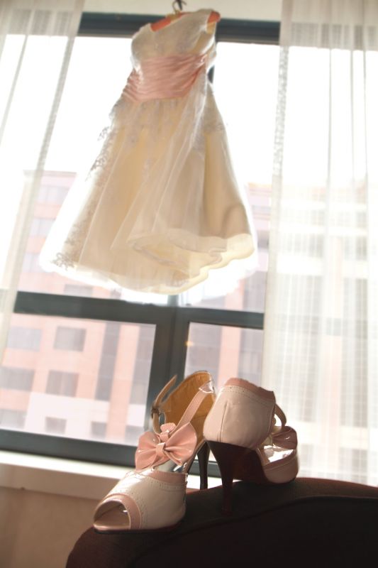 Can I see your *pink* wedding shoes? :  wedding shoes pink blush coral peach pumps heels flats preowned must have wedd shoes Dress Hang2small