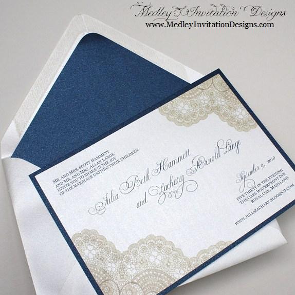 wedding invitation blue