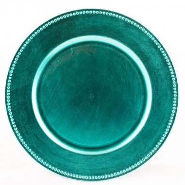 Hot Pink and Teal Charger Plates Beaded 125 each BRAND NEW wedding hot 