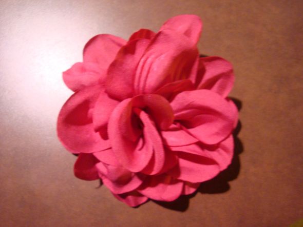 Fushia/Pink Hair Pin (Clip) : wedding fushia pink watermelon hair clip pin flower bridesmaids ceremony flowers jewelry reception DSC05248