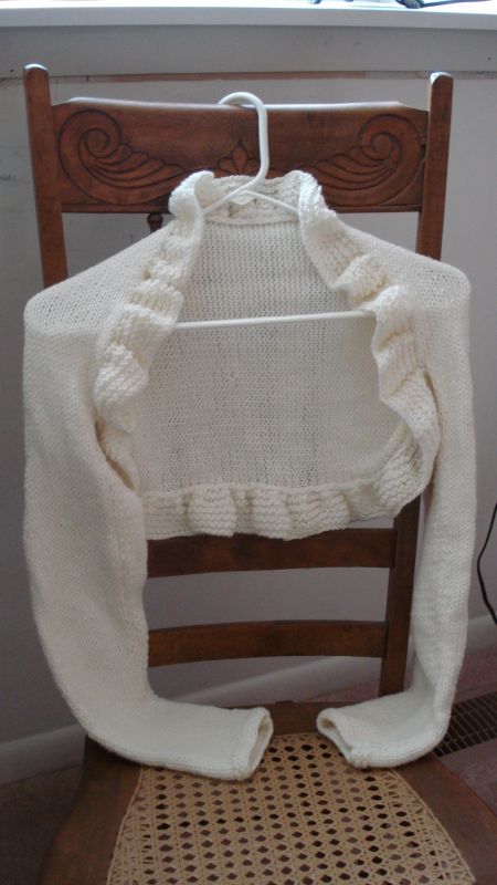 Ivory Knit and Crocheted Cashmere Bolero, Medium :  wedding bolero wrap cardigan knit crochet ivory WeddingStuff 030