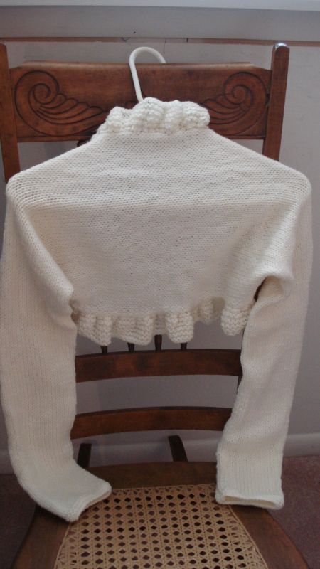 Ivory Knit and Crocheted Cashmere Bolero, Medium :  wedding bolero wrap cardigan knit crochet ivory WeddingStuff 031