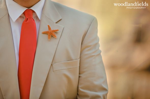 DIY Friday :  wedding diy features Julie 46 DIY Starfish Boutonniere :  wedding starfish boutonniere destination wedding beach orange inspiration diy Julie 46 