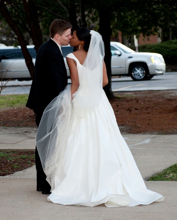 Did you hang a large wedding picture in your home? :  wedding Cropped Kiss