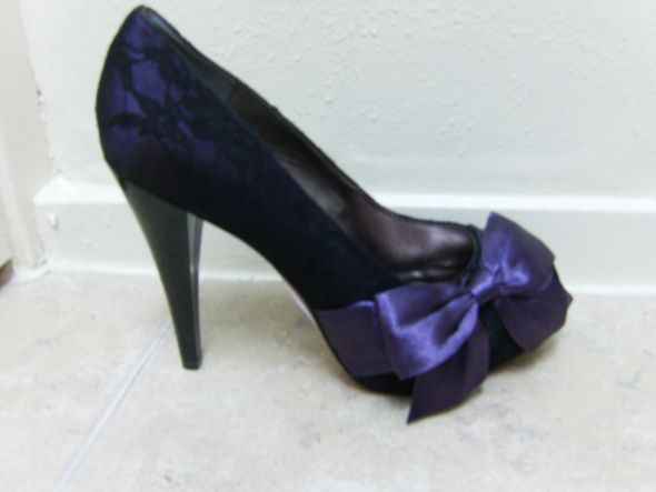 I just picked up my lovely purple bridal shoes What do you think