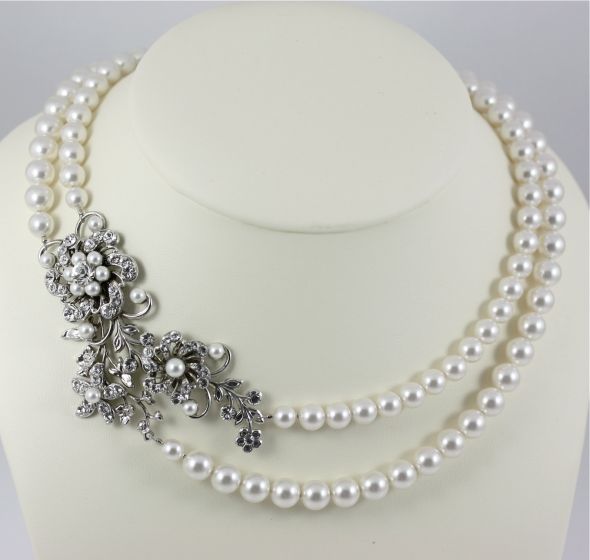 Can I see your statement necklaces? :  wedding necklace pearl jewelry bridal rehearsal dinner affordable trendy statement unique Necklace