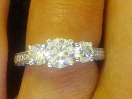 Semi-eternity three stone e-rings + bands :  wedding ring rings e ring engagement three stone 1 three stone semi eternity 1 eternity 2011 09 27 13 37 11 851