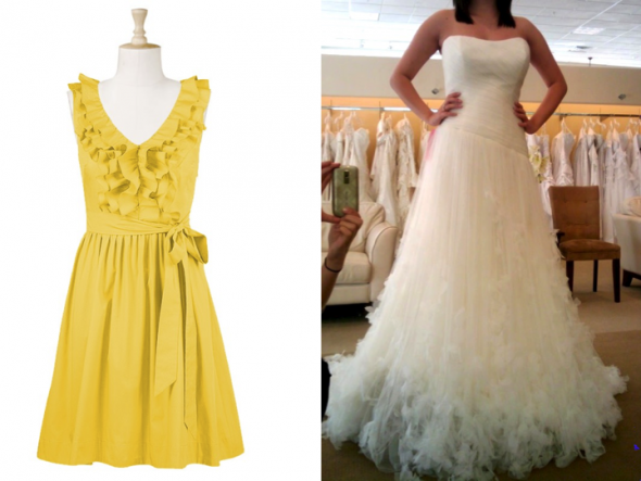 What do you think of this bridesmaid dress? :  wedding bridesmaid dress yellow Slide1