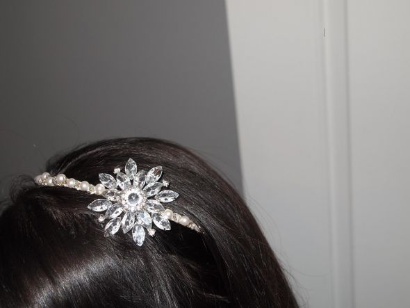 New Swarovski Crystal Wedding Headband / Tiara - Never Worn!! - $50 :  wedding swarovski crystal swarovski crystal headband swarovski crystals headband tiara white ivory silver ceremony jewelry reception P3