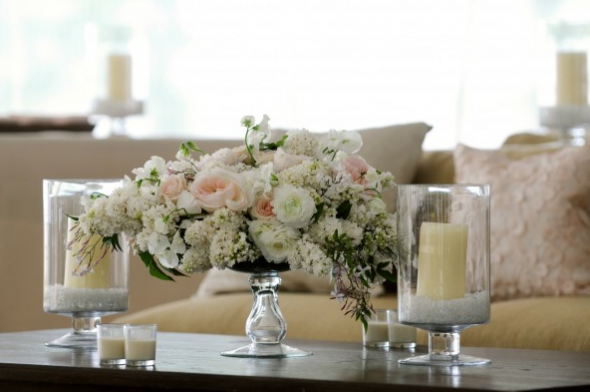 Flower/Decor Input? :  wedding flowers decor ceremony reception candles centerpieces aisle markers Table White Pink Green Candles
