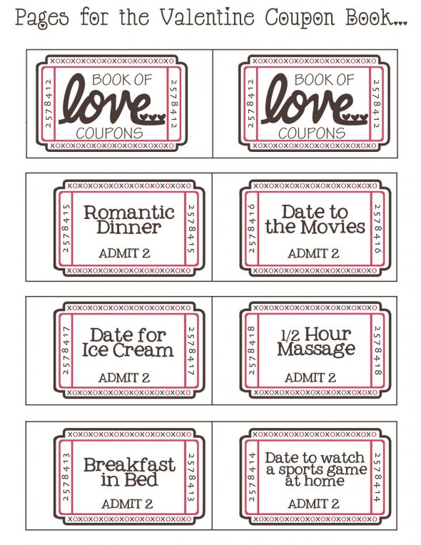 Free Downloadable Valentine Coupon Booklet