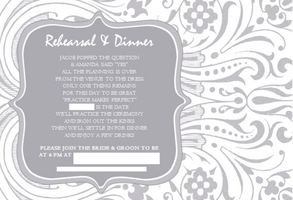 Examples of wedding rehearsal invitations