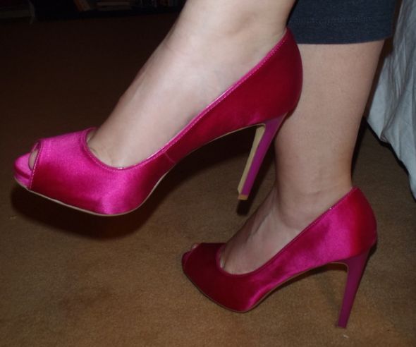  to get the hot pink swarovski crystals and bling out the heels Pink 